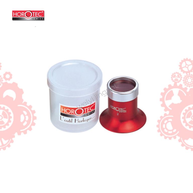 HOROTEC-MSA-00 015 -2 red magnifying glass full aluminium watches maintenance tool