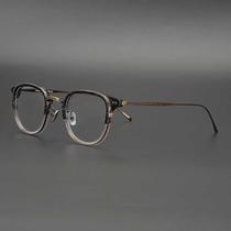 Japan carved pure titanium ultra-light glasses frame myopia male retro hand-made fashion star β titanium frame female tide