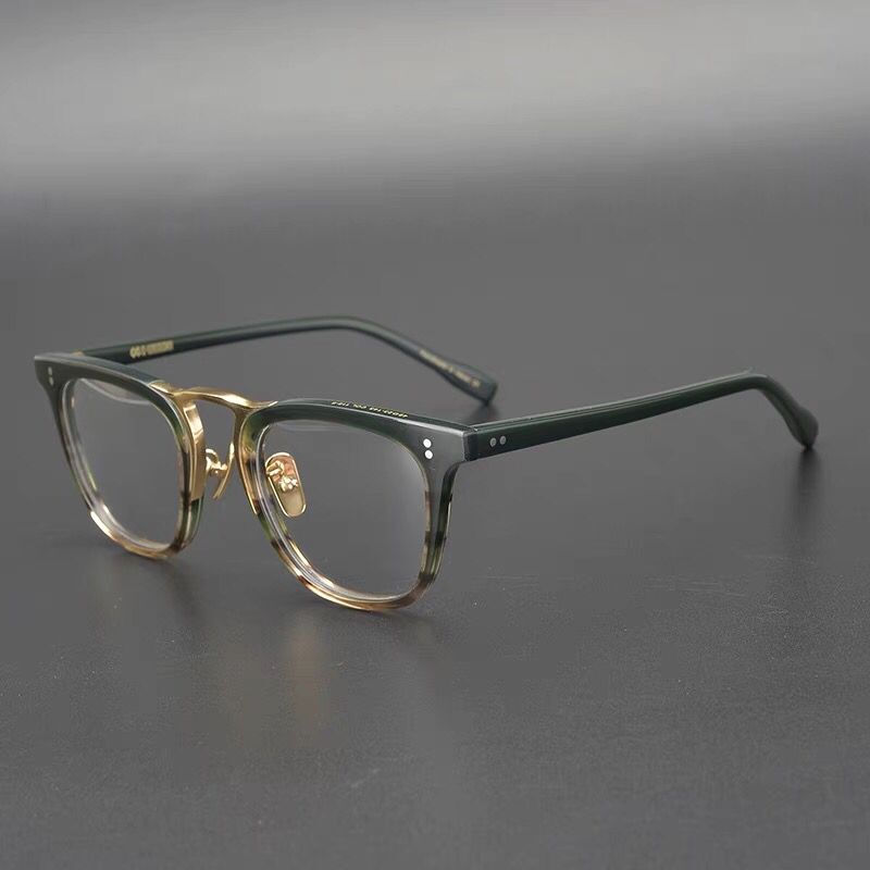 Designers! Japan handmade pure titanium vintage female flat light mirror male tide big face finished myopic glasses frame