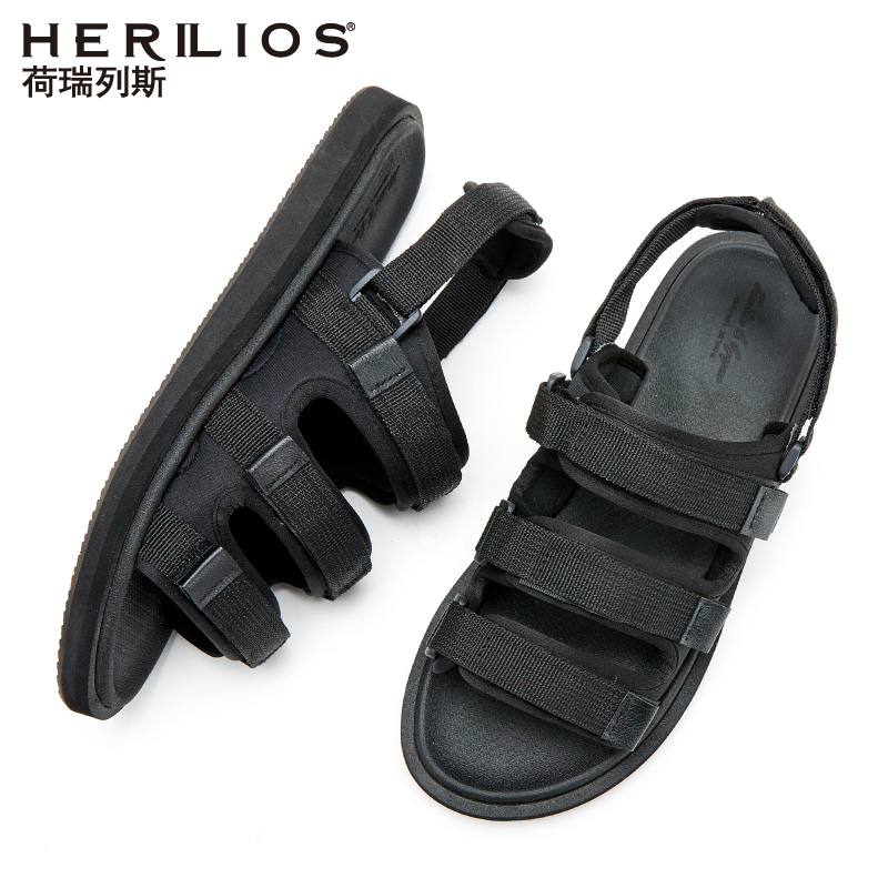 Horace Roman sandals men's trendy open-toed youth beach shoes outdoor Vietnam all-match sandals and slippers ins tide