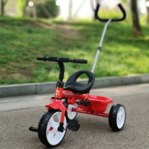 Childrens tricycle childrens car with push rod foam wheel baby toddler 2 to 6 years old multi-function baby carriage