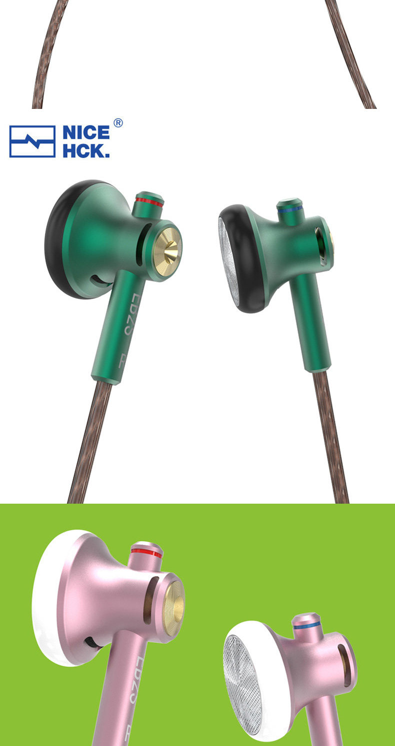Проводные HiFi наушники nicehck eb2s伊酱平头塞hifi发烧麦克风有线耳塞cnc金属原道耳机