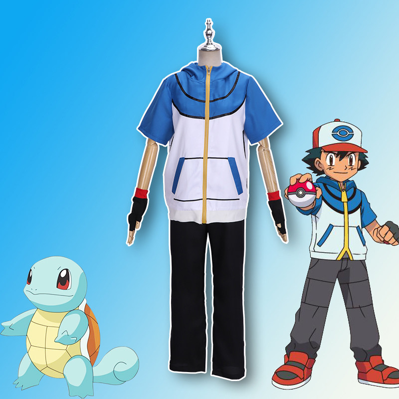 Anime Pokemon COSPLAY clothing men's clothing children Xiaozhi COS clothing clothes Pokémon suit
