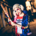 Tự tử đội hình chú hề nữ trang phục cosplay Halle quein tóc giả găng tay đầy đủ quần áo HarleyQuinn cosplay violet evergarden Cosplay