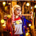 Tự tử đội hình chú hề nữ trang phục cosplay Halle quein tóc giả găng tay đầy đủ quần áo HarleyQuinn cosplay violet evergarden Cosplay