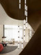 Staircase Chandelier Loft Duplex Modern Minimalist House Living Room Decoration Hollow Rotating Stairwell Bamboo Chandelier