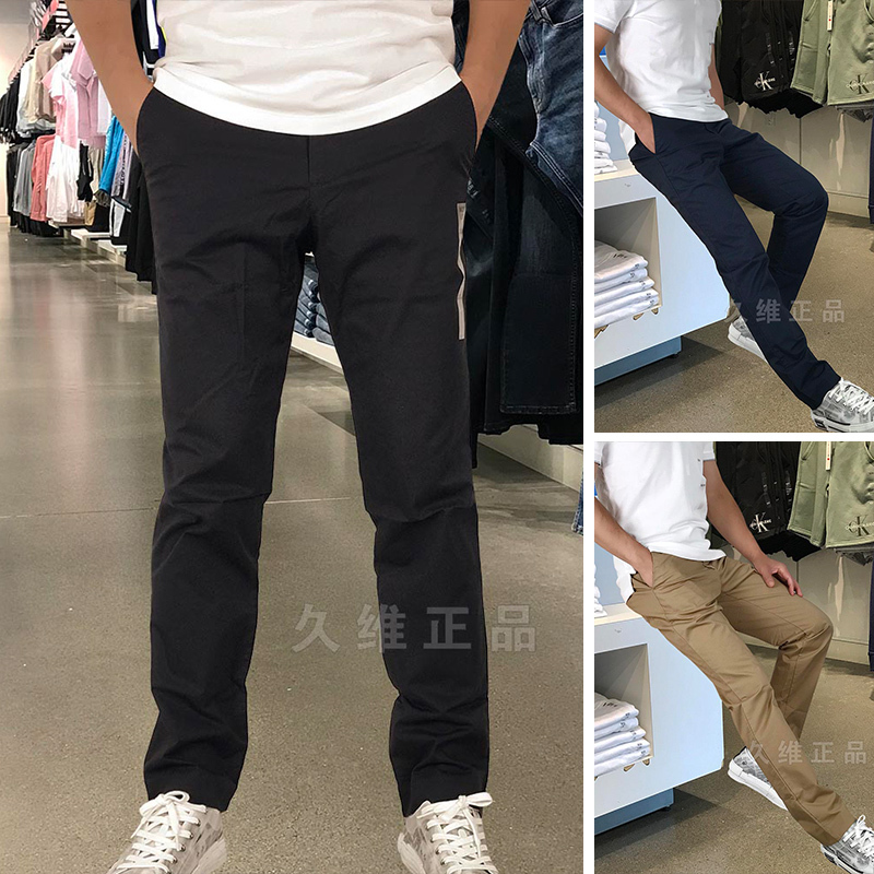 Ck Calvin Klein New Men's Fashion Versatile Slim Slim-Fit Straight Casual Pants Long Trousers Ck Calvin Klein New Men's Fashion Versatile Slim Slim-Fit Straight Casual Pants Long Trousers