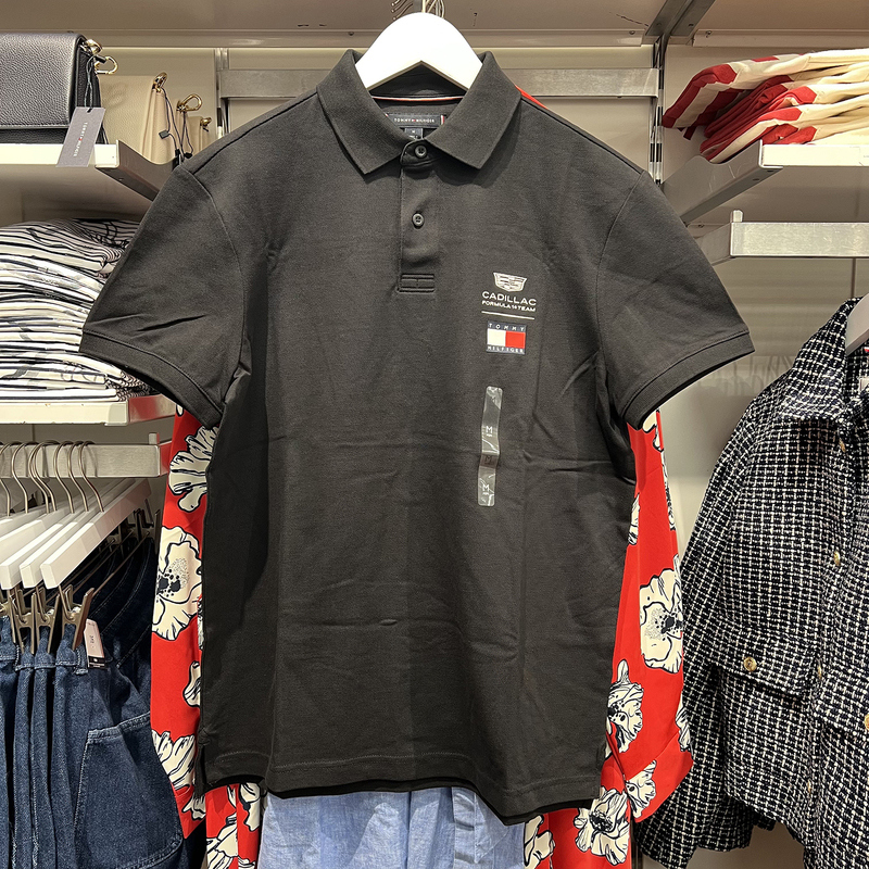 North American Tommy Hilfiger New Men's Casual Fashion Collaboration Car Logo Short-Sleeve Polo North American Tommy Hilfiger New Men's Casual Fashion Collaboration Car Logo Short-Sleeve Polo