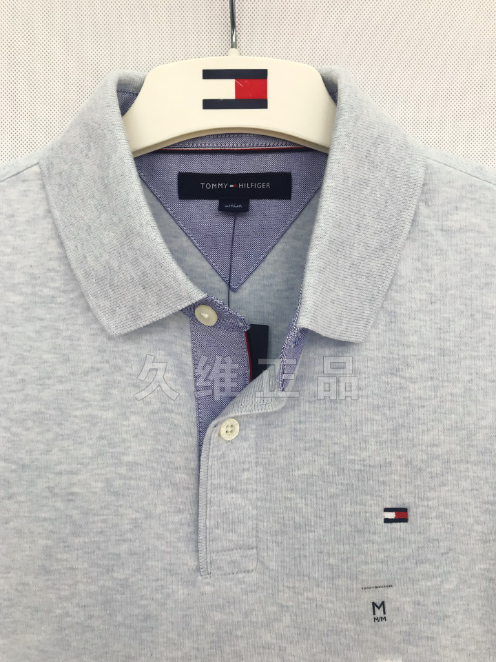 Jiuwei xác thực toàn cầu mua Tommy Hilfiger nam mùa hè ngắn tay thoải mái đồng bằng bông áo sơ mi POLO áo sơ mi