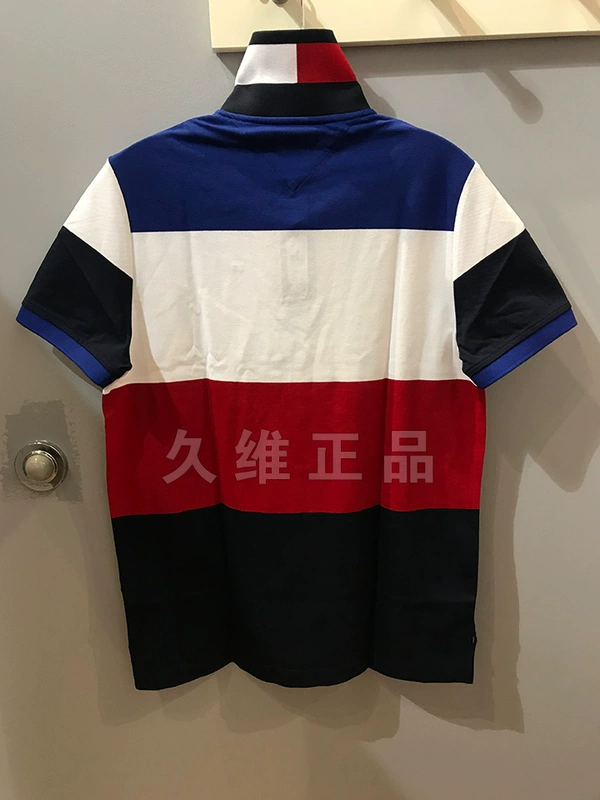 Jiuwei toàn cầu mua Tommy Hilfiger hè mới thời trang đẹp trai và thoải mái lưới cotton Áo thun nam store t shirt