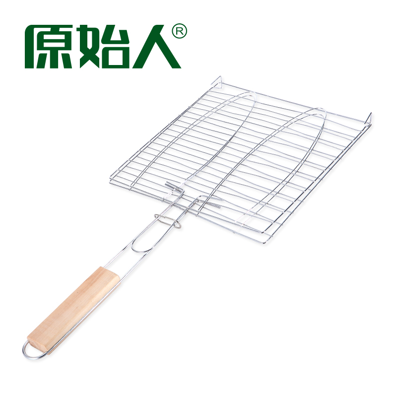 Primitive outdoor barbecue tools supplies Accessories with handles Grilled fish clip Grilled fish net Grilled burger net Barbecue net