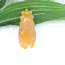 Yunnan Longling Huanglong jade carved blockbuster pendant Huanglong jade Cicada pendant necklace pendant