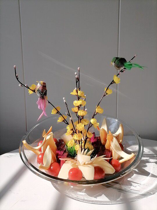 Nightclub bar fruit plate decorative flower ktv fruit plate bar fruit plate decorative flower