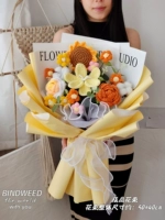 Большой/крючок игла Желтая Тюльпан Роза/Желтая и белая бумага +прозрачная большая подарочная сумка Светодиодный свет