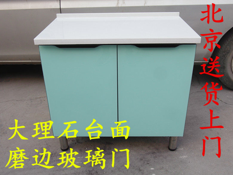 New product kitchen cabinet stove cabinet cupboard simple cabinet rental with small kitchen assembly marble surface storage cabinet