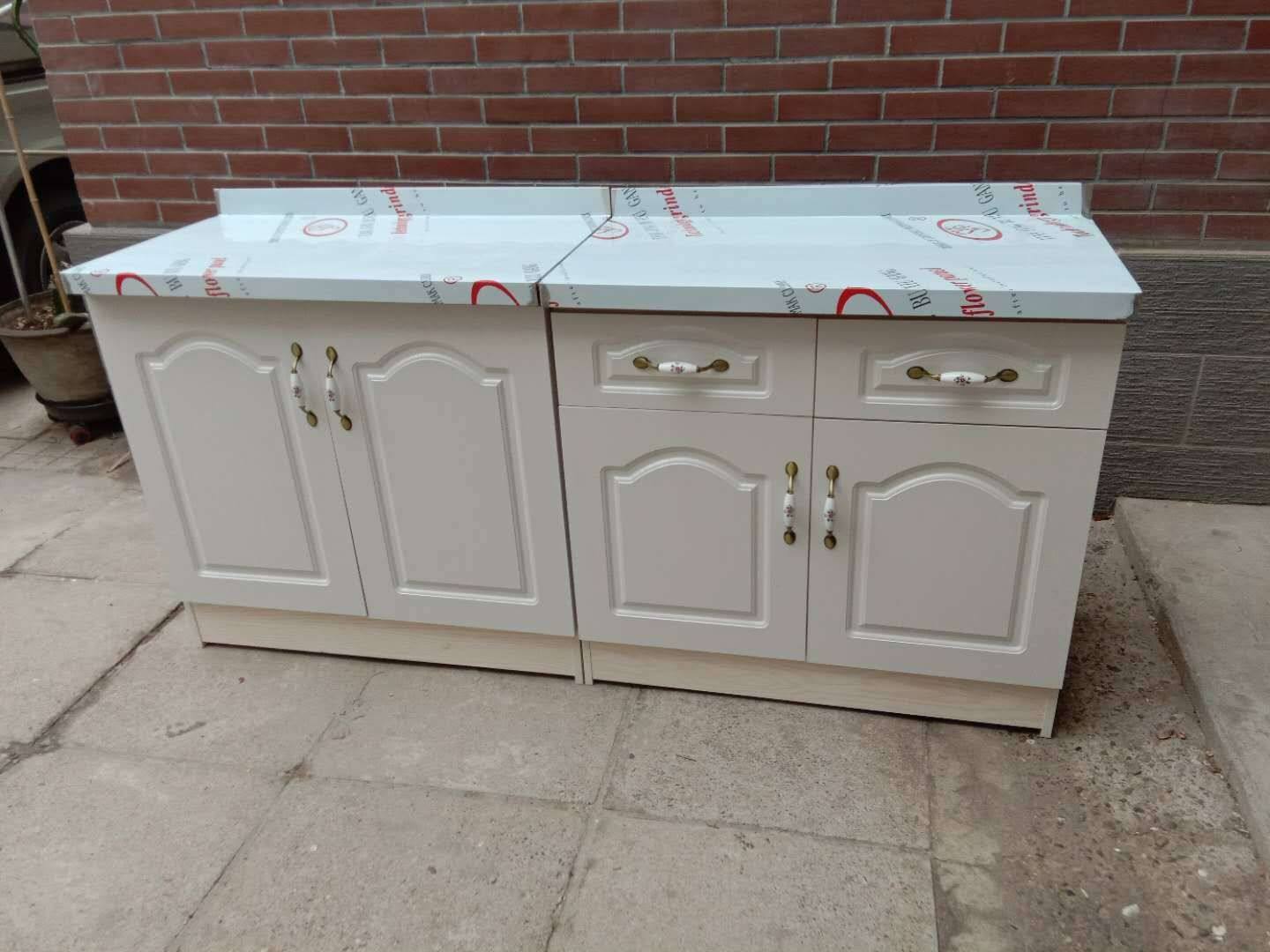 Cheap cabinet kitchen stove cabinet with drawer storage simple kitchen cabinet rental room stainless steel surface sink cabinet special offer