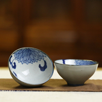 Kiln hand-painted coarse pottery single Cup master cup tea cup tea art Cup bubble kung fu tea ceremony tea tableware accessories