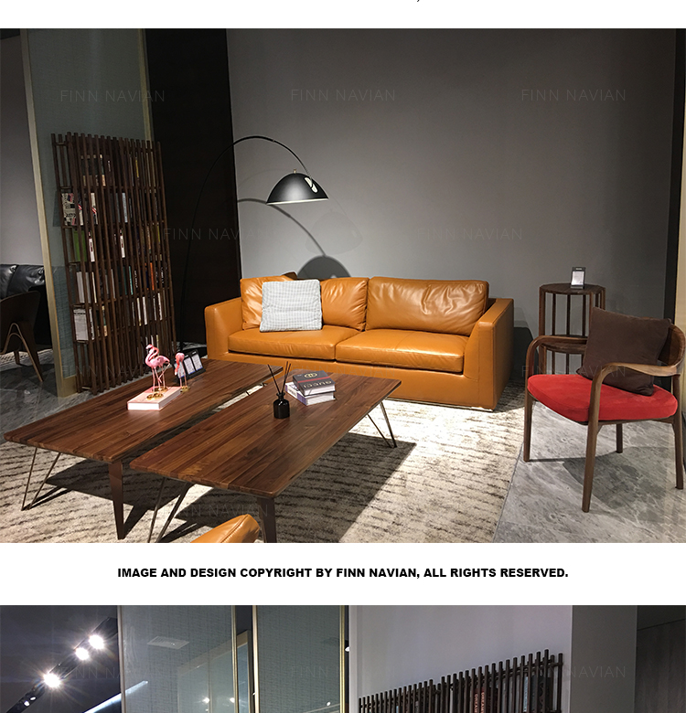 tối giản đôi chút da ghế sofa đầy đủ hiện đại FinnNavian nhập khẩu từ Ý, Richard Brown - Ghế sô pha bộ ghế sofa gỗ