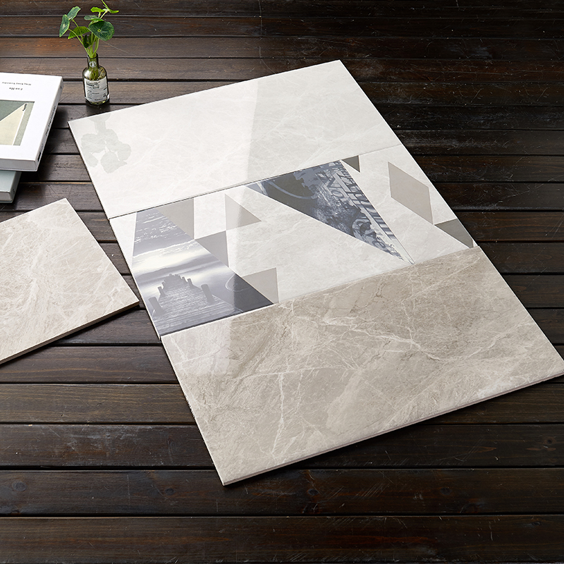 Simple modern yellow 300*600 gray porcelain dressing room wall tile kitchen glazed tile floor tile bright