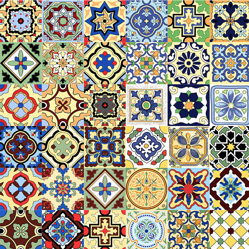 Eurostyle Bright Light Small Flower Brick Staircase Steps Dining Room Background Wall Tile Threshold Stone Flake Make-up Room Wall Brick 300