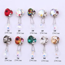 2021 net celebrity new nail jewelry angels tears light luxury flash pile diamond tassel pendant bride wedding nail diamond