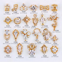  2021 nail jewelry diamond net red explosion bow crown coin tassel pendant zircon luxury fox super flash
