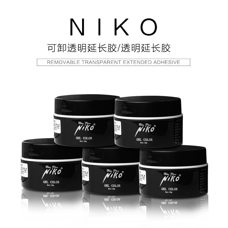 Niko Phototherapy Extension Gel Transparent Gel Removable Nail Art Special Adhesive for Rhinestone Reinforcement  Diamond Gel Long-Lasting