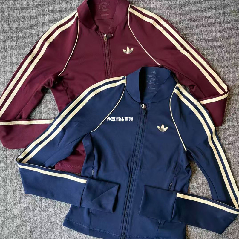 Adidas Trefoil 26Th Autumn Women's Training Double Zipper Slim Fit Sports Fitness Jacket Ku3687