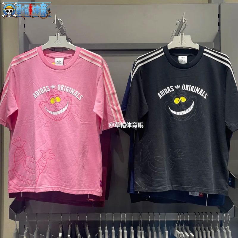 Adidas Trefoil 26Th Summer Disney Cheshire Cat Collaboration Sports Short-Sleeve T-Shirt Kx5312 for Men and Women