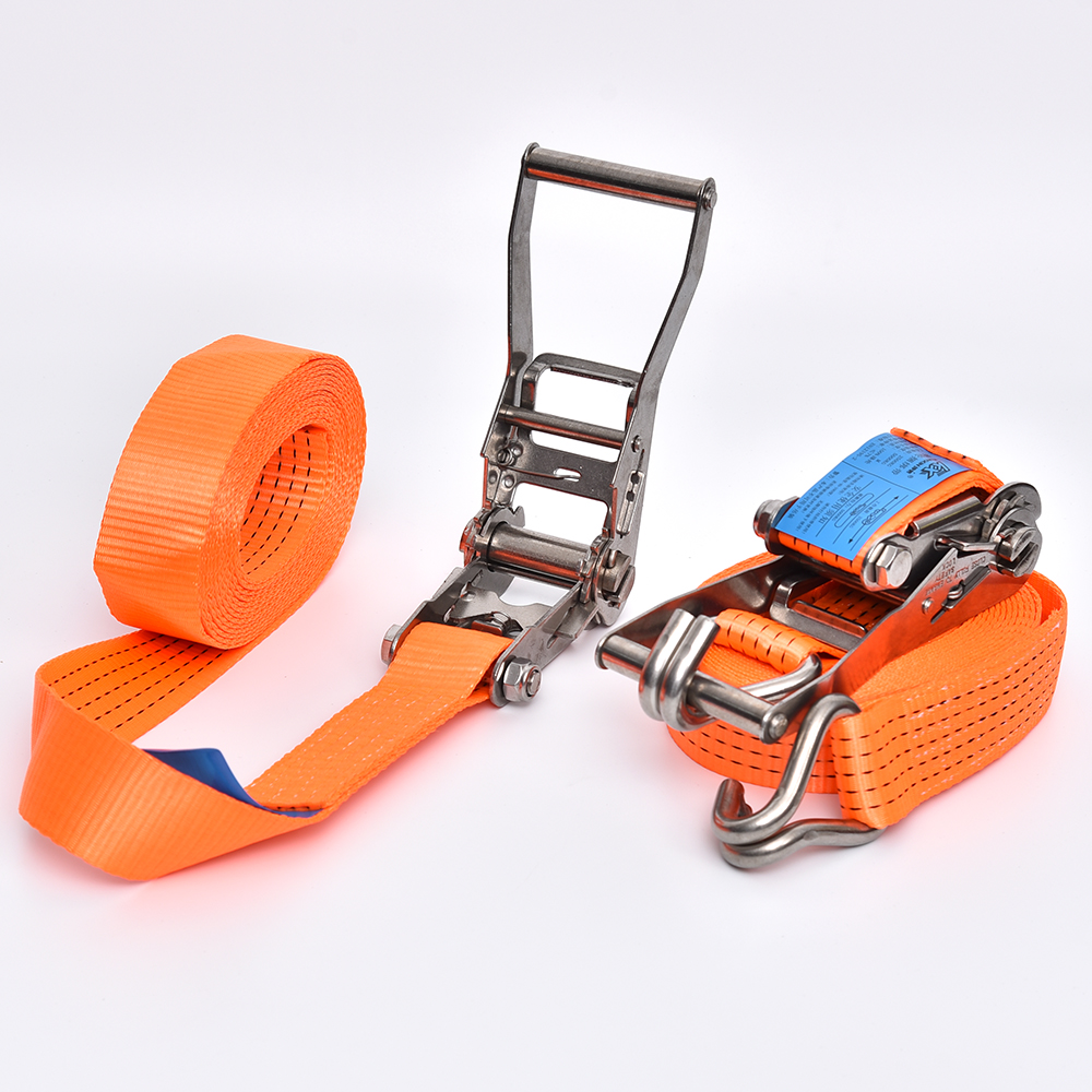 Goods Bundling Rope Tightener Fastening Webbing Wagon Pull Tightener Versatile Double Hook Binding with Stainless Steel Pull Tightener