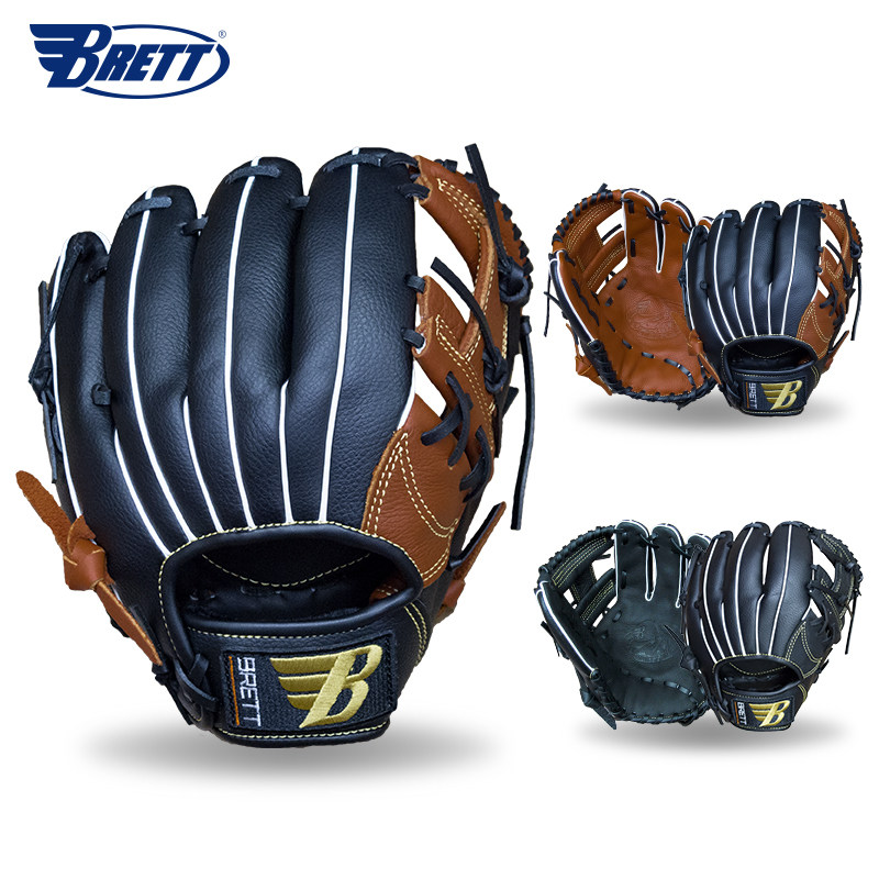 Start of school ex-gratia BRETT Buret Children 10 5 inch 11 5 inch Bull Leather Professional Baseball Gloves