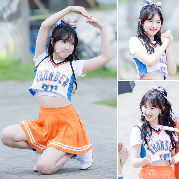 Lara team clothing women twice the same Korean stage ds playing songs basketball baby cheerleader suit