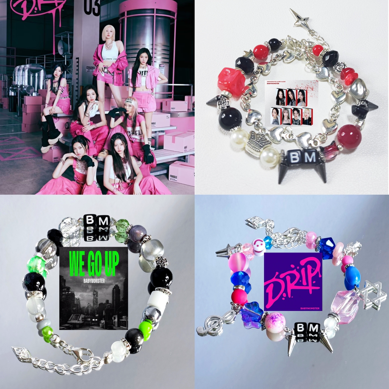 Babymonster Bracelet Album Concept Support Bracelet Bm Letter Chain Monstiez Interchangeable Merchandise Gift Babymonster Bracelet Album Concept Support Bracelet Bm Letter Chain Monstiez Interchangeable Merchandise Gift
