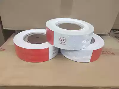 Red and white truck reflective patch car warning sticker body reflective strip luminous vehicle reflective logo reflective film sticker