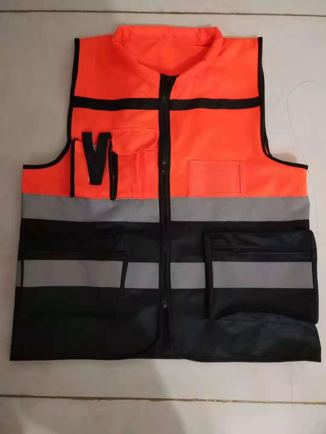 Lead Traffic Reflective Vest Locomotive Riding Safety Suit Construction Ground Waistcoat's Nightlight Coat Jacket