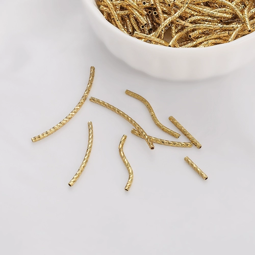 Изогнутая трубка, браслет ручной работы, ожерелье, сумка, упаковка, декор, 14 карат