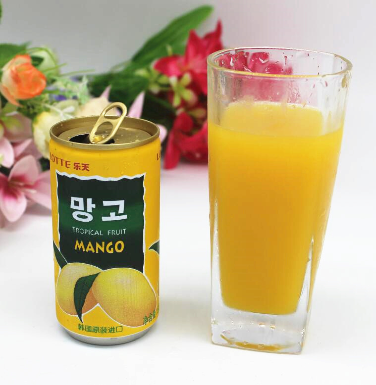 South Korea's original imported net red beverage whole box LOTTE Lotte mango juice drink 180ml x