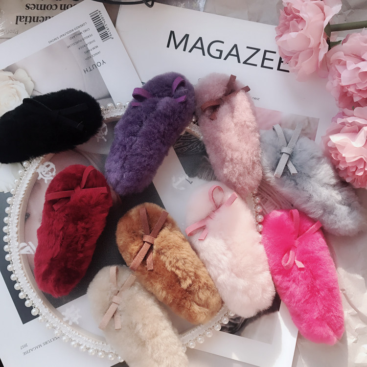 100 Lap Good Looking Day Ensemble Goat Velvet Leather Grass Side Clip BB Clip Cute Plush Multicolored Soft Brother-in-law Hairpin Hairpin