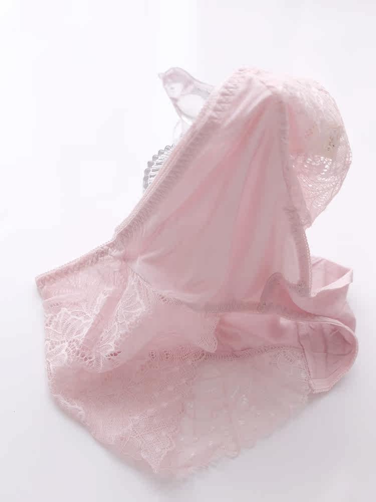 Thin as cicada wings spring and summer new mulberry lace women's silky breathable underwear waist hollow triangle transparent thin