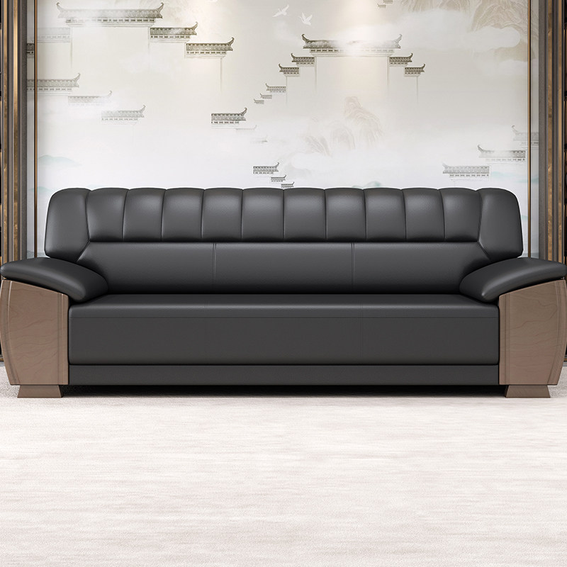 Office sofa Reception room Business genuine leather trio Place owner's office guests in talks for single-place tea table combinations