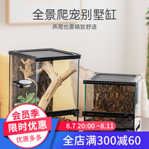 JKZOO reptile rainforest ecological landscaping tank reptile pet breeding tank lizard horn R genus gecko horned frog breeding tank