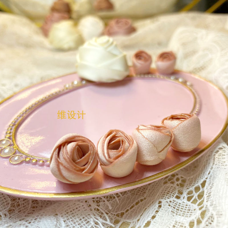 5 Yuan Four Ultra Mini satin small flowers Delicate Flowers Mens Korea Head Accessories Hair Accessories Accessories handmade diy