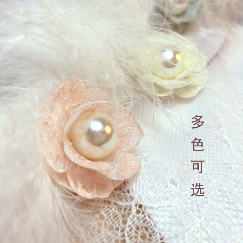 3 yuan for two baby clothes three-dimensional lace pearl small flowers headband children's clothes hair accessories decorative accessories
