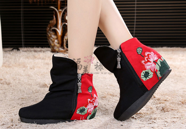 Giải phóng mặt bằng mùa thu giày Bắc Kinh cũ boot nữ cao cổ