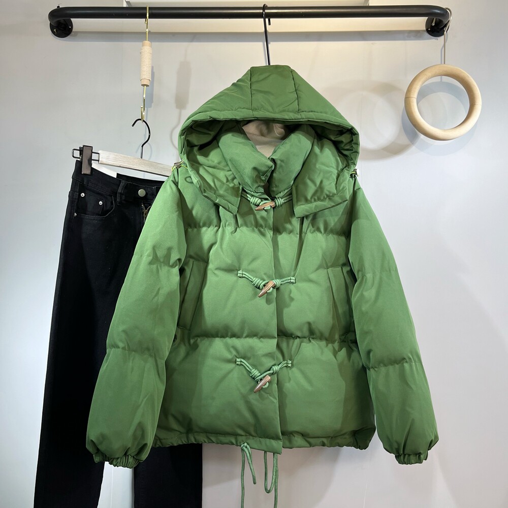 Green cotton cotton clothes thicken autumn and winter 2022 new warm gas student cotton coat