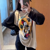 Link cartoon printed high fly sunscreen T shirt 2022 summer collision leisure and loose shoulder sleeve tops