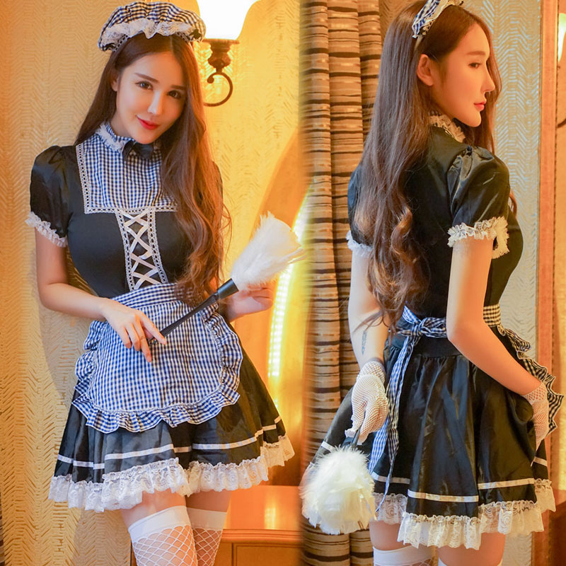 High-end sex clothes Sexy maid clothes Underwear Net socks Uniform suit Extreme temptation show AV passion suit