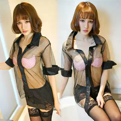 Sexy underwear perspective dress Sexy shirt Sexy pajamas Uniform temptation suit ol female secretary transparent nurse