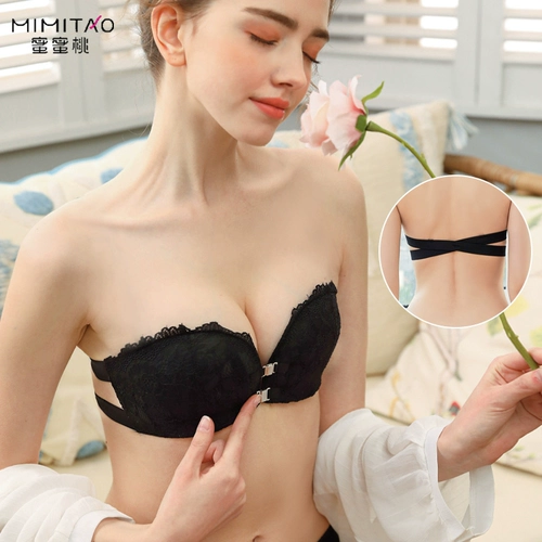 Нижнее белье, нескользящий бюстгальтер пуш-ап, невидимый бюстгальтер без косточек, тонкий бюстгалтер, наклейки на соски, красивая спина, увеличенная толщина