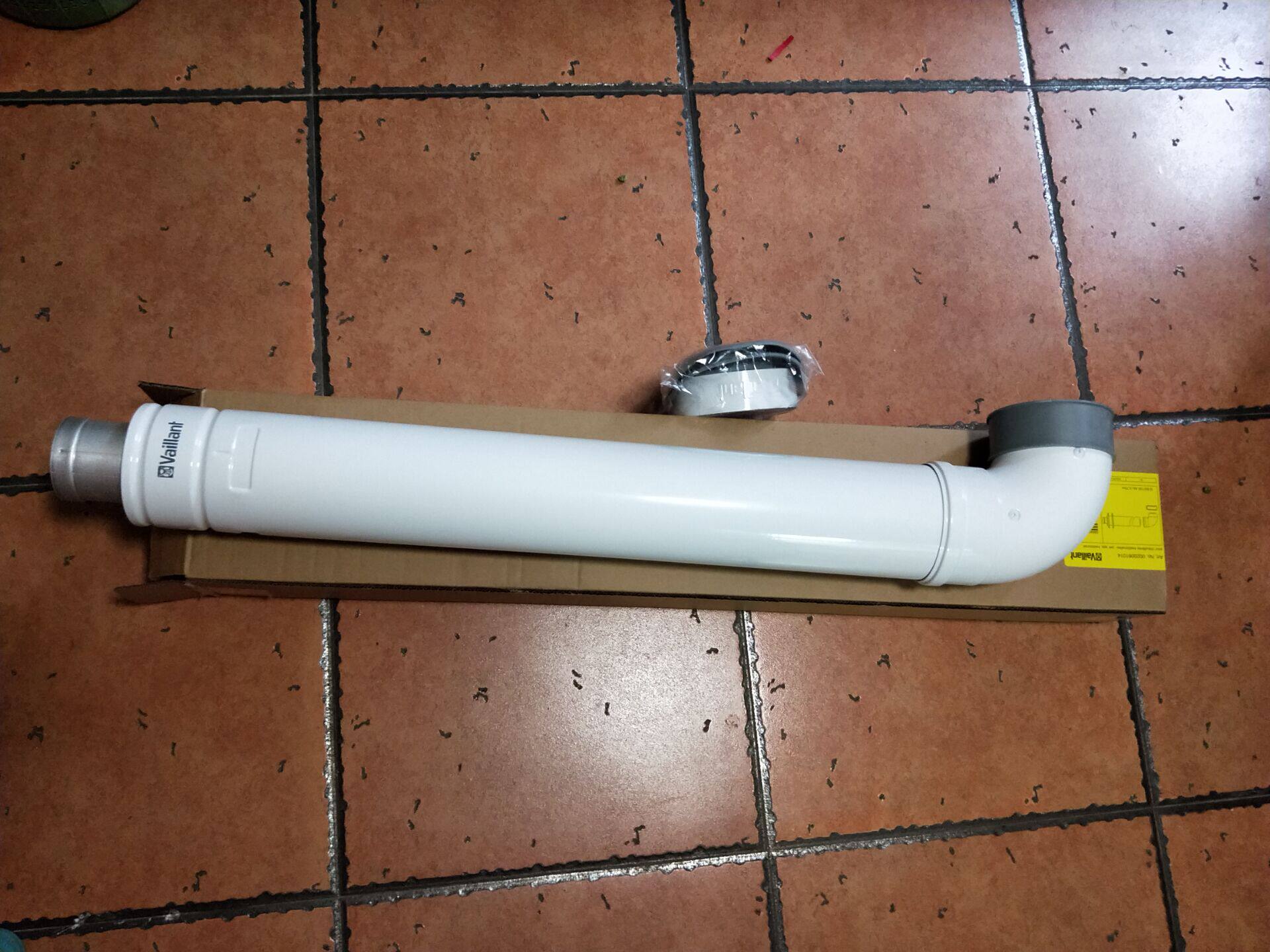 Weineng wall hanging furnace standard smoke out wall smoke tube double aluminum exhaust pipe bend 60 100 lengthy chimney